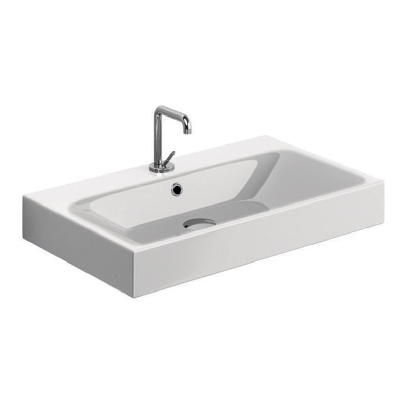 WS Bath Collections Cento Ceramic 17.7'' Matte White Ceramic